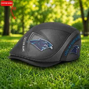 Carolina Panthers NFL Football Team Logo Custom Name Flat Cap