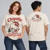 Hello Kitty Chipotle Mexican Grill Wrapped In Christmas Cheer Holiday T-Shirt