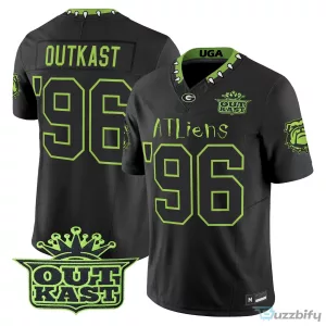 Outkast ATLiens Georgia Bulldogs Black Football Jersey