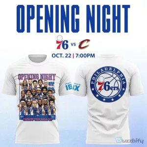Philadelphia 76ers Opening Night 2026 Basketball Team Fan T-Shirt