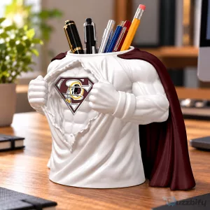 Washington Redskins Superman Inspired Pen and Pencil Holder Desk Organizer
