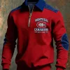 Montreal Canadiens Quarter Zip Pullover Sweatshirt