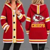 Kansas City Chiefs National Football League Red Oversized Cardigan Hoodie