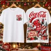 Coca-Cola Merry Christmas Holiday Can Character White Graphic T-Shirt