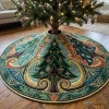 Christmas Tree Golden Labyrinth Quilted Tree Skirt