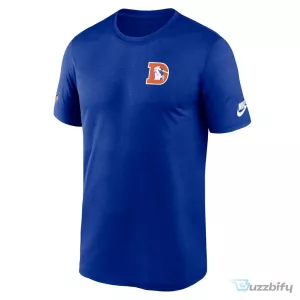 Denver Broncos Nike Blue Small Alternate Logo Legend Performance T-Shirt