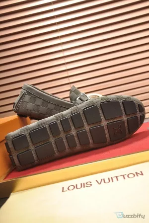 Louis Vuitton Damier Graphite Pattern Men's Loafer Shoes