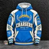 Los Angeles Chargers Bolt Up Fan Gear Blue and White Hoodie