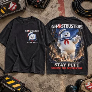 Ghostbusters Stay Puft Marshmallow Man Choose The Destructor Graphic T-Shirt