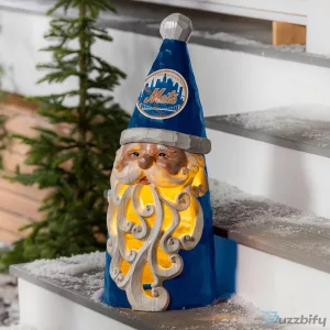 New York Mets Santa Claus LED Christmas Statue Holiday Decoration