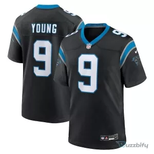 Bryce Young Carolina Panthers Black Game Football Jersey