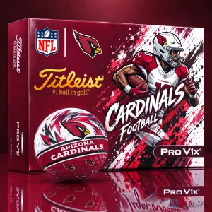 Arizona Cardinals NFL Football Team Logo Titleist Pro V1x Golf Balls