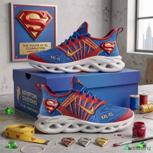 Superman Kal-El Power of the Sun Athletic Shoes for Men and Women