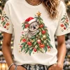Cute Koala Bear Christmas Tree Australian Holiday Women's T-Shirt