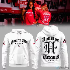 Houston Texans Swarm City Football Team White Hoodie