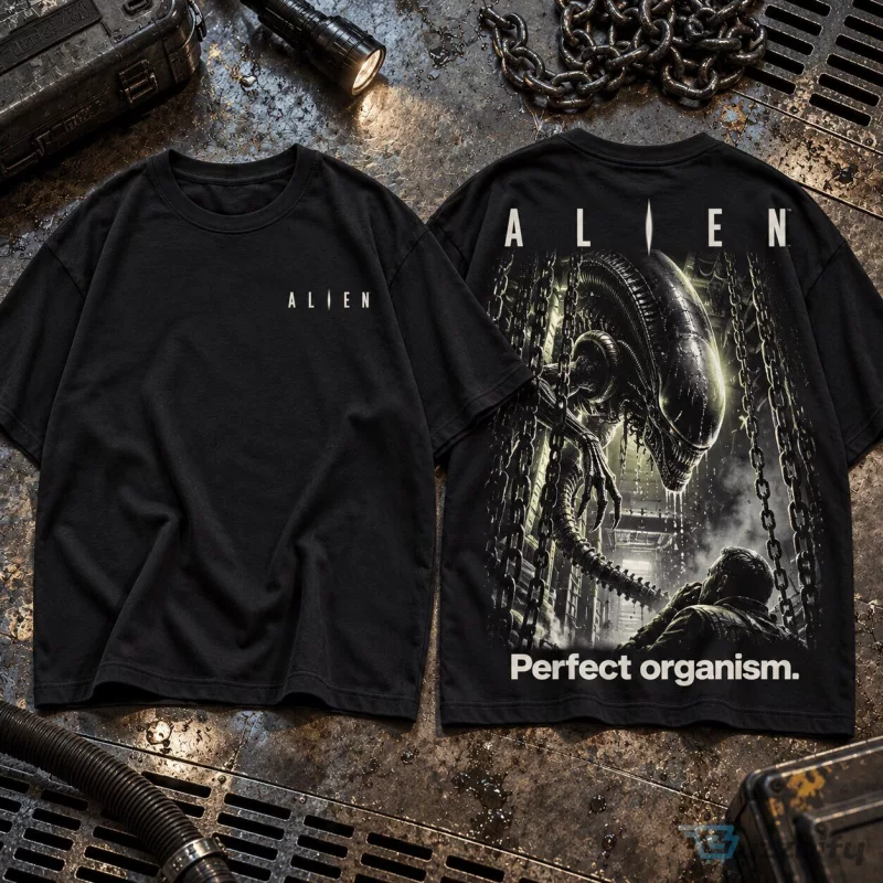 Xenomorph Alien Perfect Organism T-Shirt for Sci-Fi Horror Movie Enthusiasts