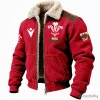 Wales Rugby Union Red Corduroy Fleece Lined Bomber Jacket