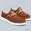 Navy Midshipmen Football Team Brown Leather Look Slip-on Loafers Shoes