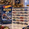 Christmas Advent Calendar 24 Mini Car Collector Set - Los Angeles Rams Hot Wheels Edition