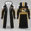 Missouri Tigers NCAA Football Team Long Sherpa Fleece Winter Coat Jacket