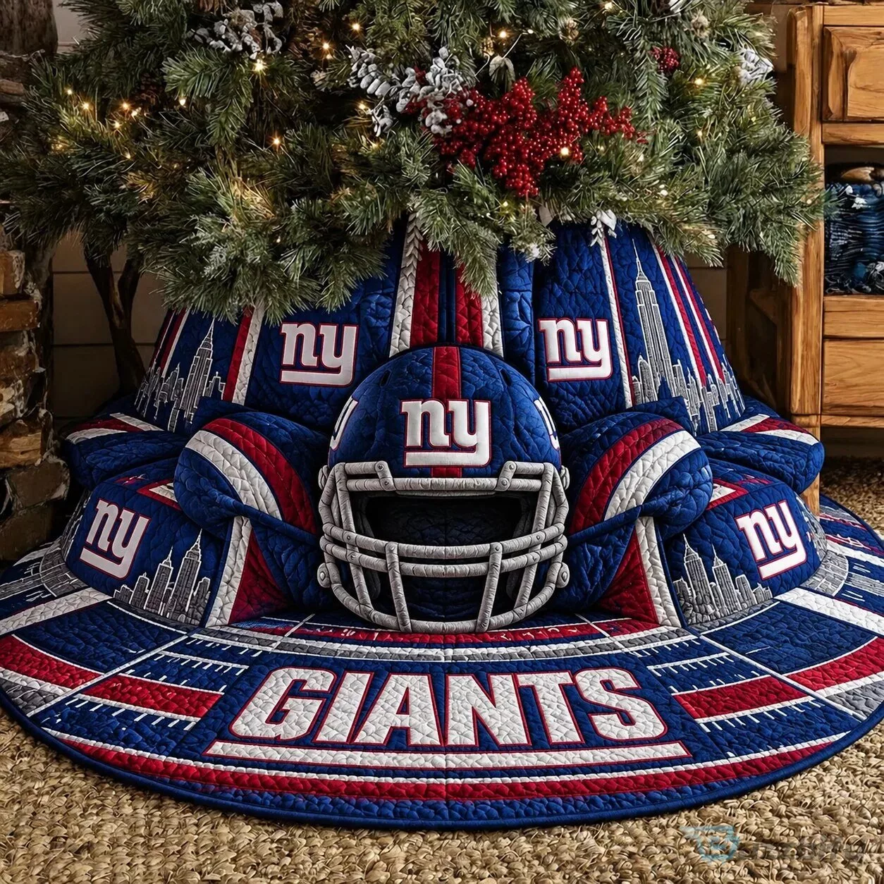 New York Giants NFL Football Team Christmas Tree Skirt Decoration