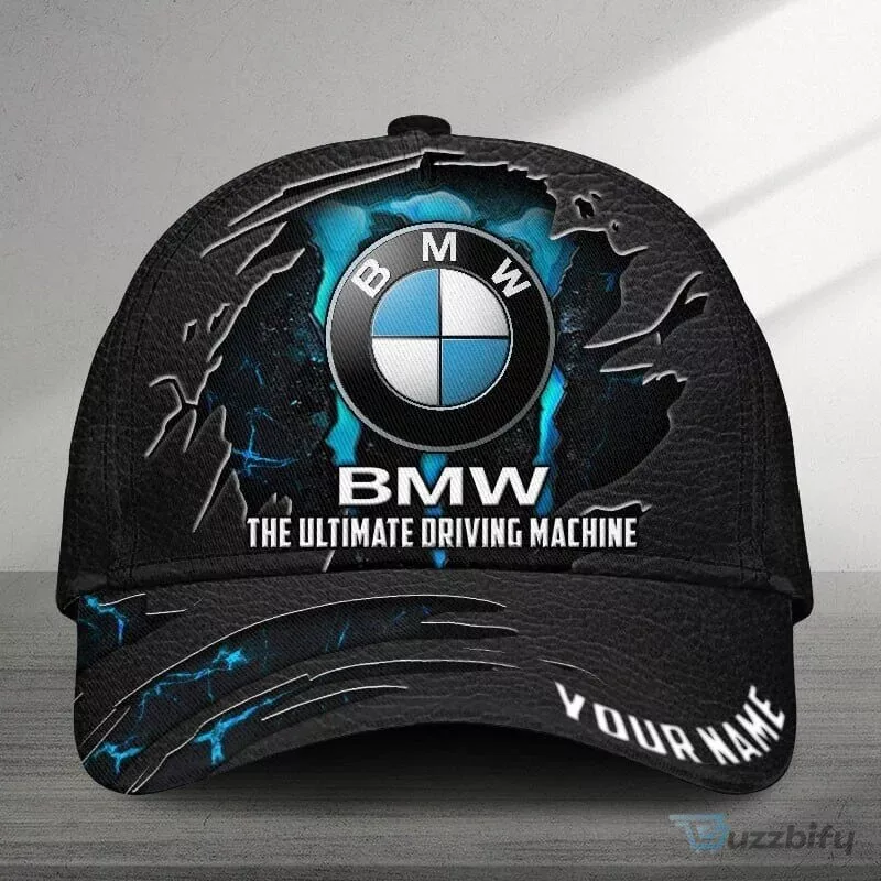 BMW The Ultimate Driving Machine Black Custom Name Baseball Cap Hat