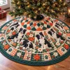 Border Collie Dog Wildflowers Quilted Christmas Tree Skirt