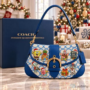 Coach Spongebob Squarepants Christmas Soho Bag with Character Charms