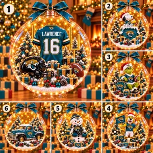 Jacksonville Jaguars Trevor Lawrence Christmas Ball Ornament
