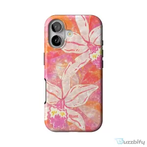 Sunwashed Bloom Pink Orchid Floral Design iPhone Case