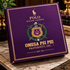 Omega Psi Phi Fraternity Polo Bear by Ralph Lauren Purple T-Shirt