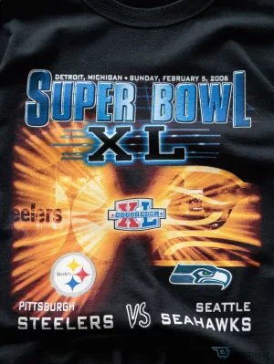 Vintage 2006 Super Bowl XL Pittsburgh Steelers versus Seattle Seahawks T-Shirt