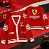 Scuderia Ferrari Racing Team Red Knit Cardigan Sweater