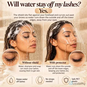 Reusable Eyelash Extension Shower Visor Shields - 10 Pack Waterproof Lash Covers