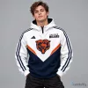 Chicago Bears NFL Football Team Logo Colorblock White and Navy Hoodie