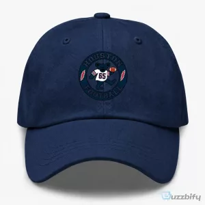 Houston Football Dancing Bear Grateful Dead Inspired White Dad Hat
