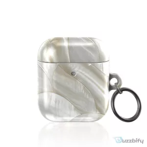Mother of Pearl Swirl Pattern AirPods Pro Case with Keychain
