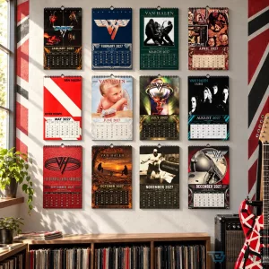 Van Halen 2027 Wall Calendar Album Cover Art Classic Rock Decor 2D