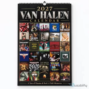 Van Halen 2027 Wall Calendar Album Cover Art Classic Rock Decor 2D