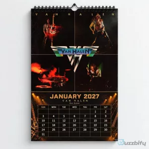Van Halen 2027 Wall Calendar Album Cover Art Classic Rock Decor 2D