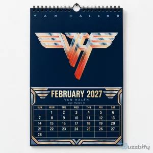 Van Halen 2027 Wall Calendar Album Cover Art Classic Rock Decor 2D