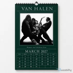 Van Halen 2027 Wall Calendar Album Cover Art Classic Rock Decor 2D