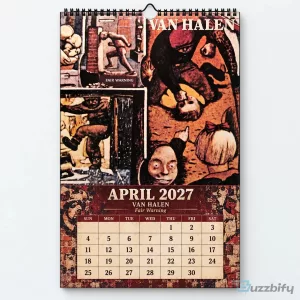 Van Halen 2027 Wall Calendar Album Cover Art Classic Rock Decor 2D