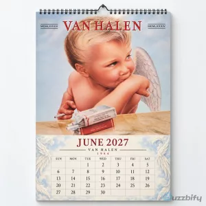 Van Halen 2027 Wall Calendar Album Cover Art Classic Rock Decor 2D