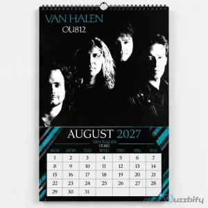 Van Halen 2027 Wall Calendar Album Cover Art Classic Rock Decor 2D