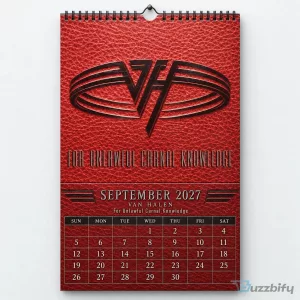 Van Halen 2027 Wall Calendar Album Cover Art Classic Rock Decor 2D