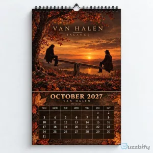 Van Halen 2027 Wall Calendar Album Cover Art Classic Rock Decor 2D