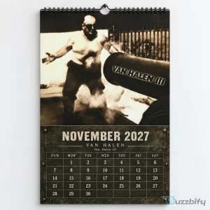 Van Halen 2027 Wall Calendar Album Cover Art Classic Rock Decor 2D