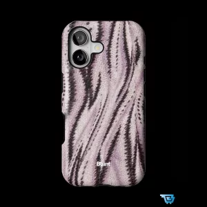 Blush Vein Abstract Pattern iPhone Case with Blunt Logo