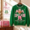 Alpha Kappa Alpha Polo Bear Ralph Lauren Green Crewneck Sweater